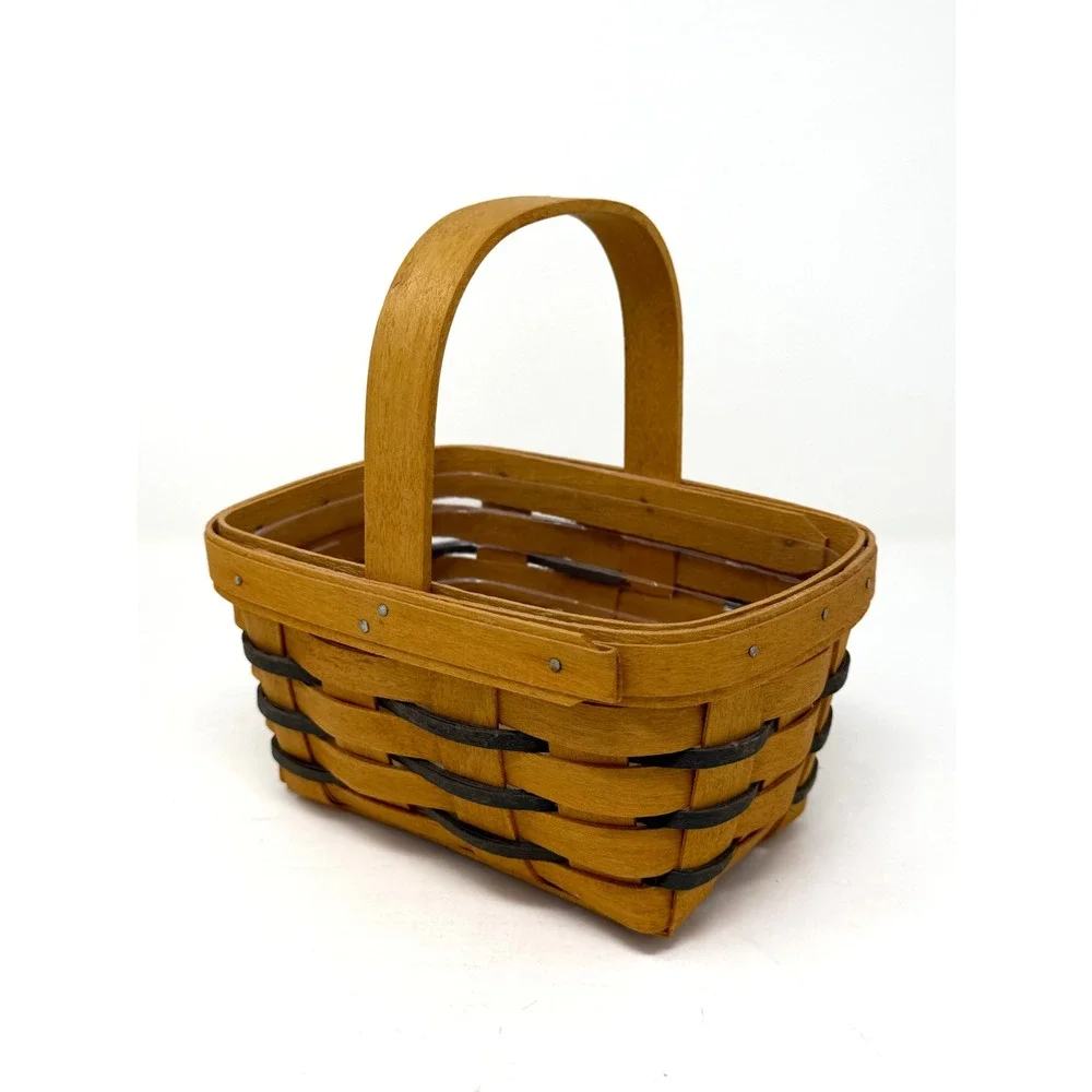 1997 Longaberger Mini Chore Basket 10758 Heartland Protector Card Handwoven USA